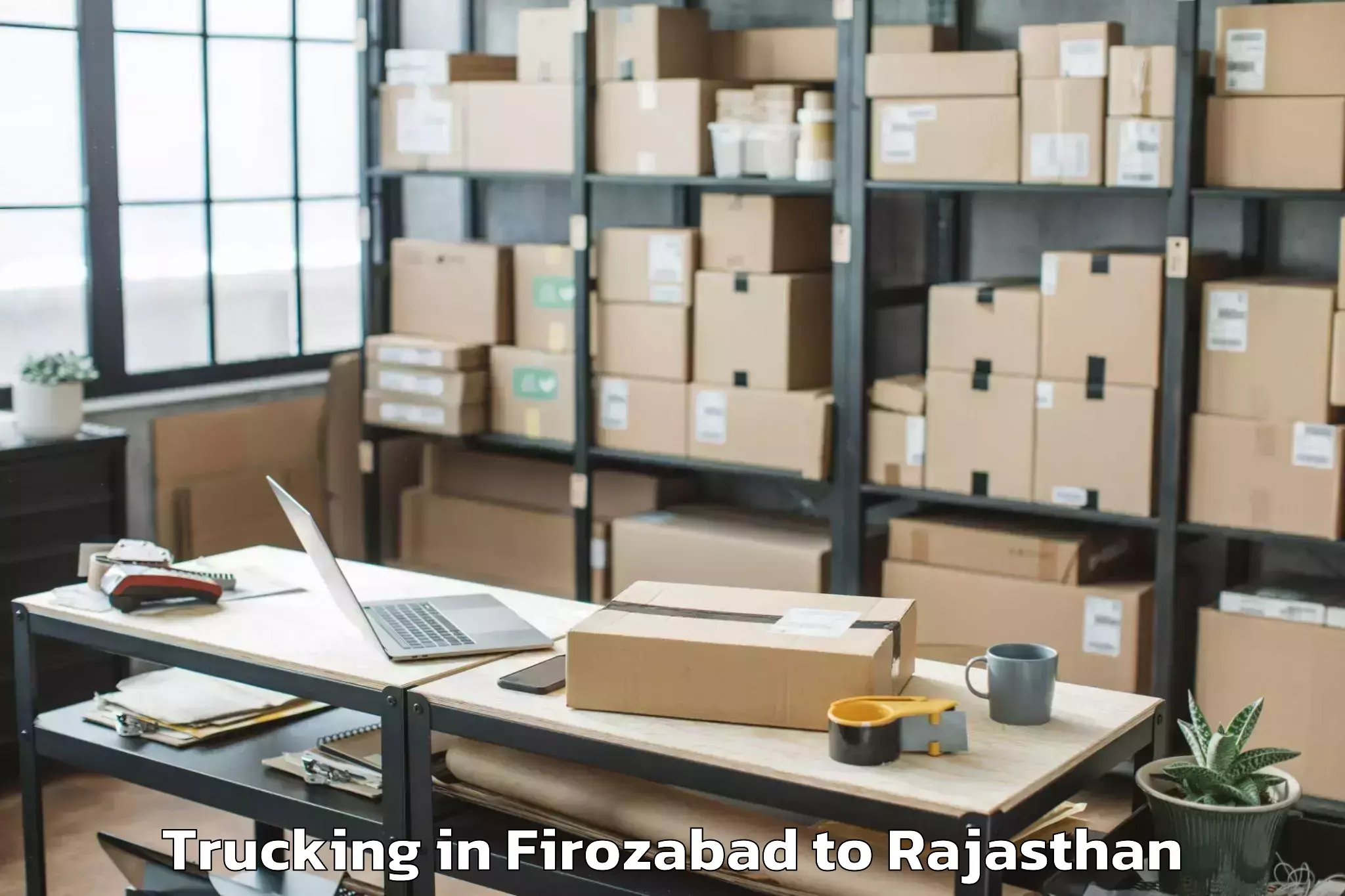 Book Firozabad to Pindwara Trucking